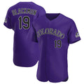 Colorado Rockies #19 Charlie Blackmon Player Purple Fotopoulosg Limited Elite Home Stitched Jerseys