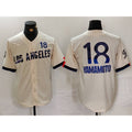 Los Angeles Dodgers #18 Yoshinobu Yamamoto Cream Fotopoulosg 2024 City Connect Limited Jersey