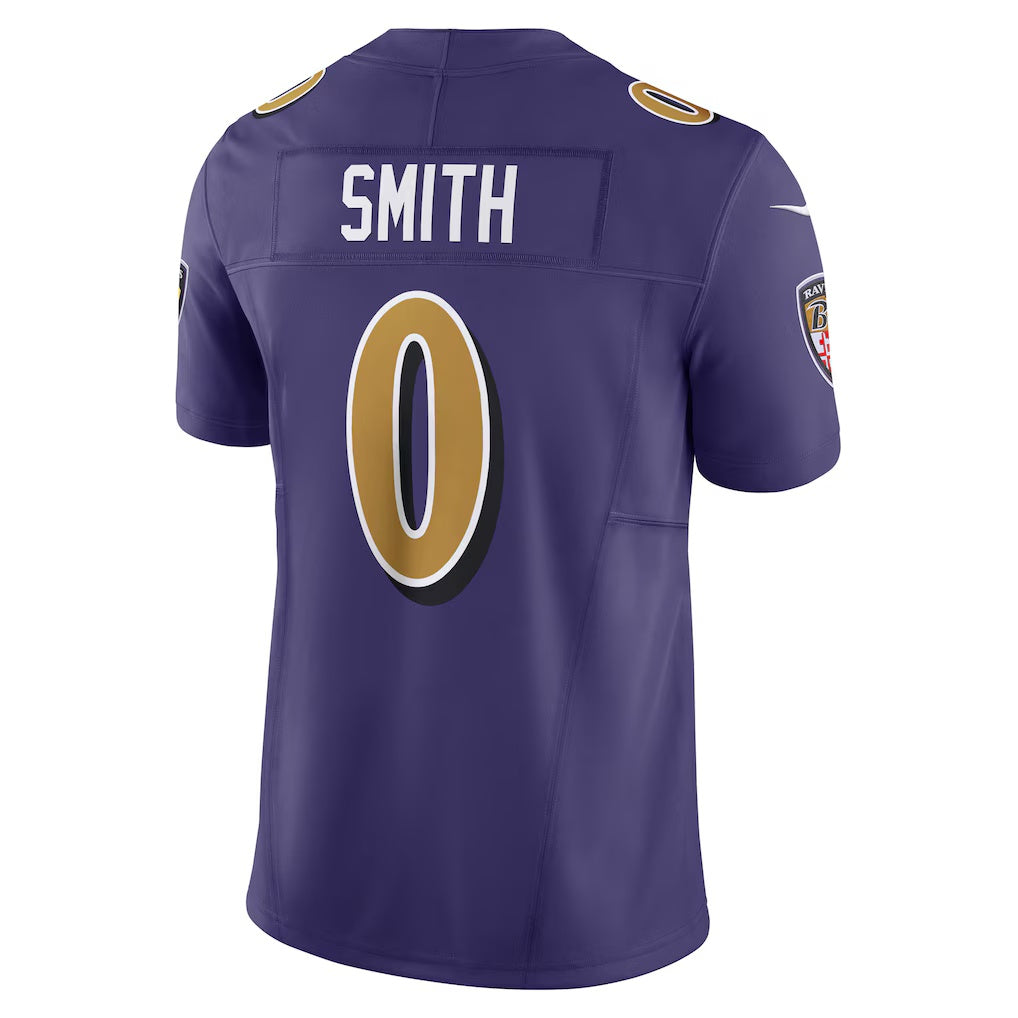 B.Ravens #0 Roquan Smith Purple Fotopoulosg Alternate 2 Vapor F.U.S.E. Limited Jersey