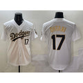 Los Angeles Dodgers #17 Shohei Ohtani White Gold Fotopoulosg Limited Stitched Jersey