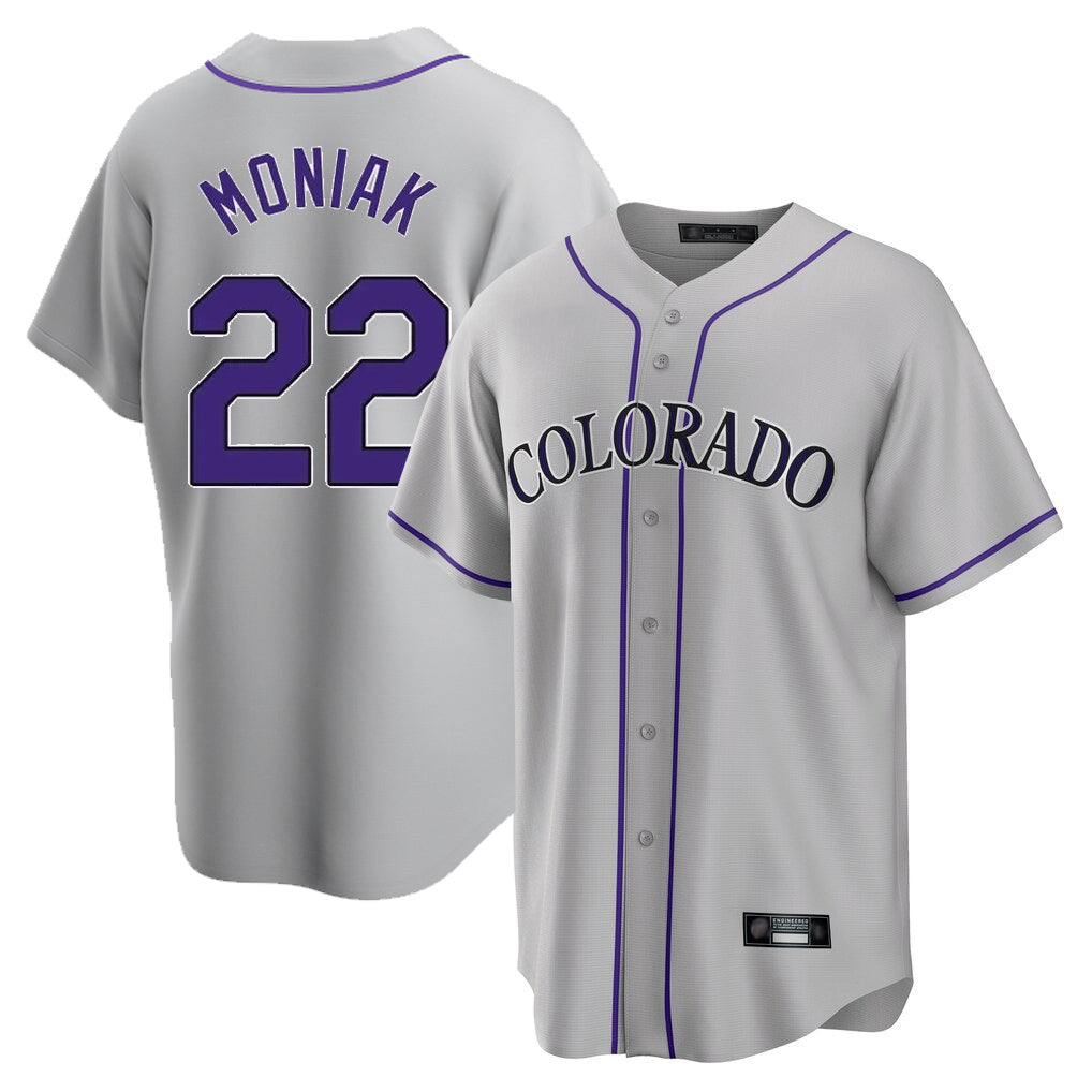 Colorado Rockies #22 Mickey Moniak Player Gray Fotopoulosg Game Home Stitched Jerseys