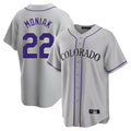Colorado Rockies #22 Mickey Moniak Player Gray Fotopoulosg Game Home Stitched Jerseys
