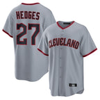 Cleveland Guardians #27 Austin Hedges Player Gray Fotopoulosg Home Game Stitched Jerseys