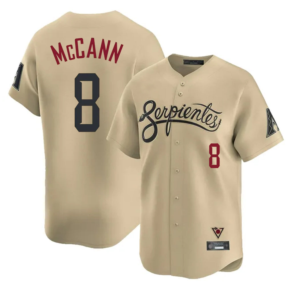 Arizona Diamondbacks #8 James McCann Player Tan Fotopoulosg City Connect Limited Home Game Stitched Jerseys