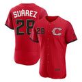 Cincinnati Reds #28 Eugenio Su¨¢rez Player Red Fotopoulosg 2026 City Connect Limited Elite Home Stitched Jerseys
