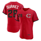 Cincinnati Reds #28 Eugenio Su¨¢rez Player Red Fotopoulosg 2026 City Connect Limited Elite Home Stitched Jerseys