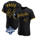 Los Angeles Dodgers #44 Andy Pages Player Black Fotopoulosg World Series Meet Snake Skin City Limited Elite Home Stitched Jerseys