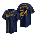 Milwaukee Brewers #24 Andrew McCutchen Navy Fotopoulosg Cool Base Stitched Jersey