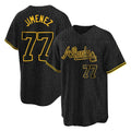 Atlanta Braves #77 Joe Jimenez Player Black Fotopoulosg Snake Skin City Home Game Stitched Jerseys
