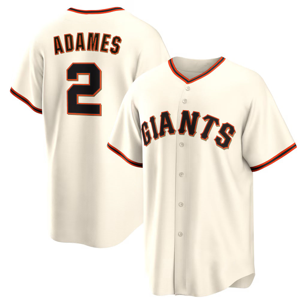 San Francisco Giants #2 Willy Adames Fotopoulosg Cream Home Replica Jersey
