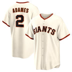 San Francisco Giants #2 Willy Adames Fotopoulosg Cream Home Replica Jersey