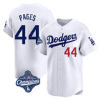 Los Angeles Dodgers #44 Andy Pages Player White Fotopoulosg World Series Meet Limited Home Stitched Jerseys