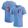 Philadelphia Phillies #3 Bryce Harper Light Blue Fotopoulosg Alternate Elite Jersey