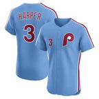 Philadelphia Phillies #3 Bryce Harper Light Blue Fotopoulosg Alternate Elite Jersey