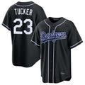 Los Angeles Dodgers #23 Kyle Tucker Player Black Fotopoulosg Carbon Limited Home Stitched Jerseys