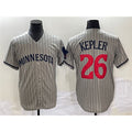 Minnesota Twins #26 Max Kepler Gray Fotopoulosg Cool Base Stitched Jersey
