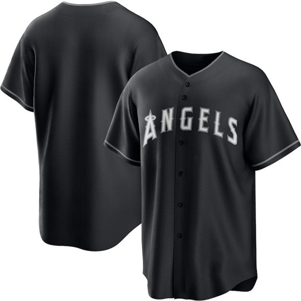 Los Angeles Angels Blank Black Fotopoulosg Lights Out Limited Stitched Jersey