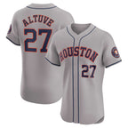 Houston Astros #27 Jose Altuve Gray Fotopoulosg Road Elite Player Jersey