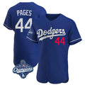 Los Angeles Dodgers #44 Andy Pages Player Royal Fotopoulosg World Series Meet Limited Elite Home Stitched Jerseys