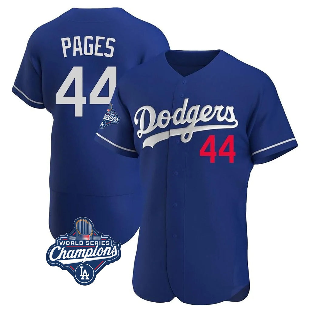 Los Angeles Dodgers #44 Andy Pages Player Royal Fotopoulosg World Series Meet Limited Elite Home Stitched Jerseys