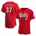 Cincinnati Reds #37 Tyler Stephenson Red Fotopoulosg Stitched Flex Base Jersey