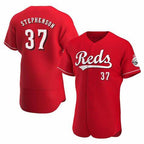 Cincinnati Reds #37 Tyler Stephenson Red Fotopoulosg Stitched Flex Base Jersey