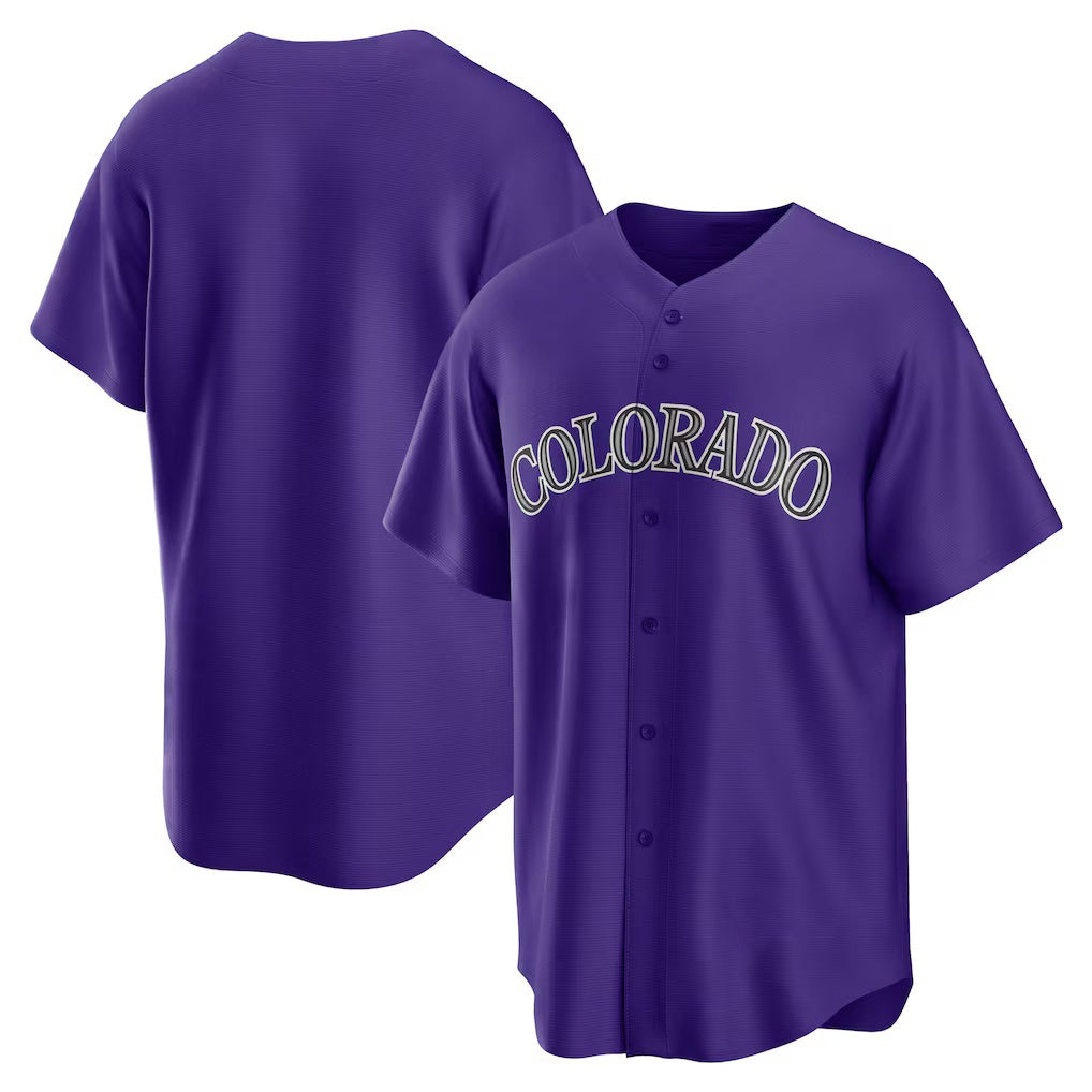Colorado Rockies Purple Fotopoulosg Alternate Replica Team Jersey