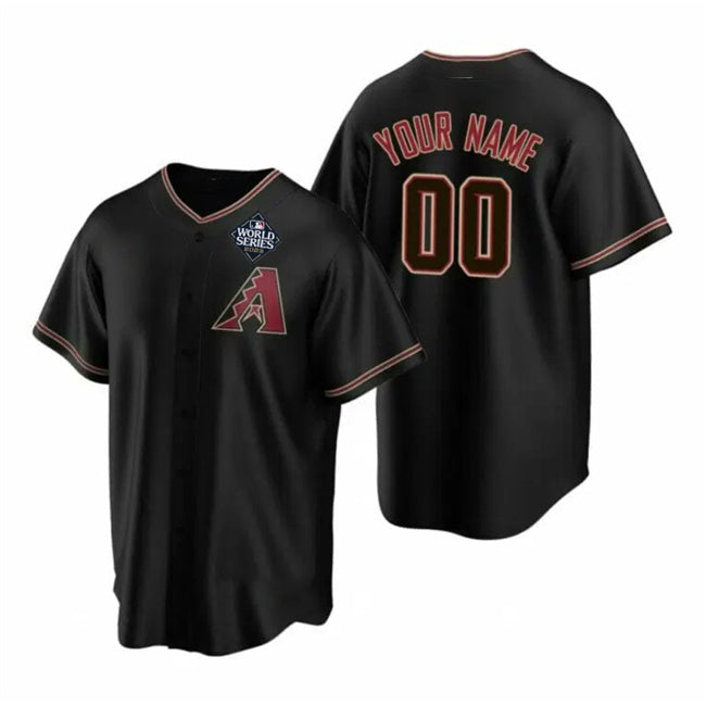 Custom Arizona Diamondbacks Active Player Black Fotopoulosg 2023 World Series Cool Base Stitched Jersey