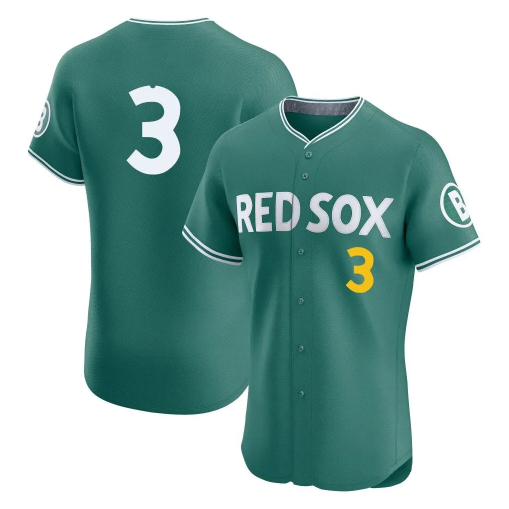 Boston Red Sox #3 Ceddanne Rafaela Player Green Fotopoulosg City Connect Limited Elite Home Game Stitched Jerseys1