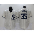 Chicago White Sox #35 Frank Thomas 2021 Cream Navy Fotopoulosg Field of Dreams Name Flex Base Stitched Jersey