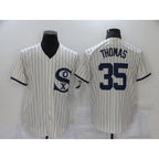 Chicago White Sox #35 Frank Thomas 2021 Cream Navy Fotopoulosg Field of Dreams Name Flex Base Stitched Jersey