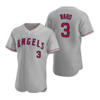 Los Angeles Angels #3 Waylor Ward Grey Fotopoulosg Flex Base Stitched Jersey