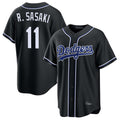 Los Angeles Dodgers #11 Roki Sasaki Player Black Fotopoulosg Carbon Limited Home Stitched Jerseys