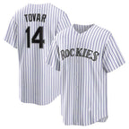 Colorado Rockies #14 Ezequiel Tovar White Fotopoulosg Home Replica Jersey
