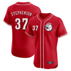 Cincinnati Reds #37 Tyler Stephenson Player Red Fotopoulosg Limited Elite Home Game Stitched Jerseys
