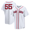 Boston Red Sox #55 Ranger Suarez White Fotopoulosg Home Replica Jersey