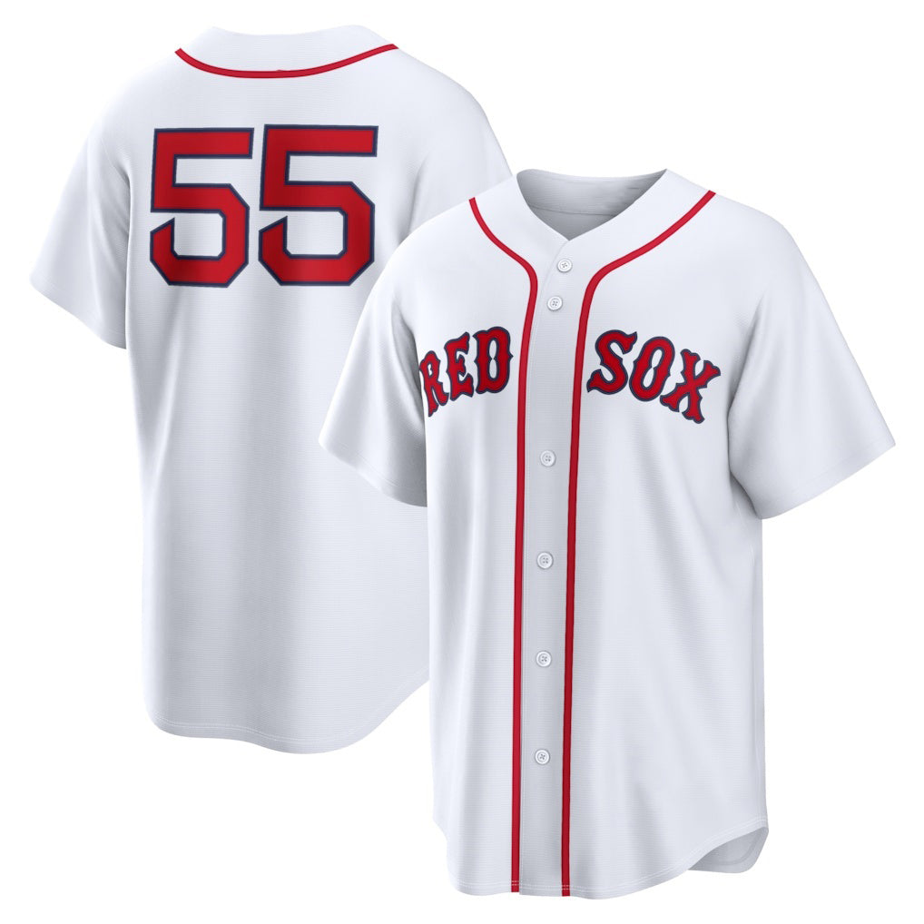 Boston Red Sox #55 Ranger Suarez White Fotopoulosg Home Replica Jersey