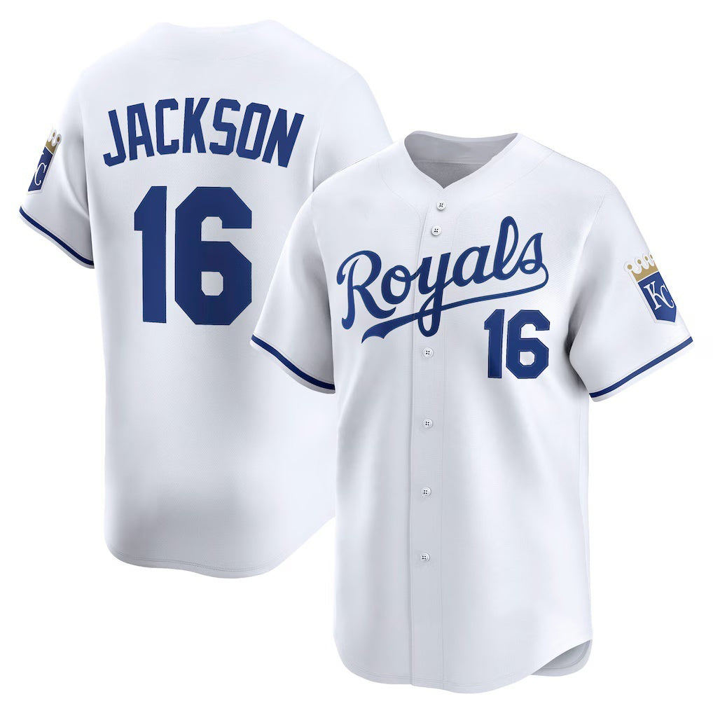 Kansas City Royals #16 Bo Jackson White Fotopoulosg Home Limited Player Jersey