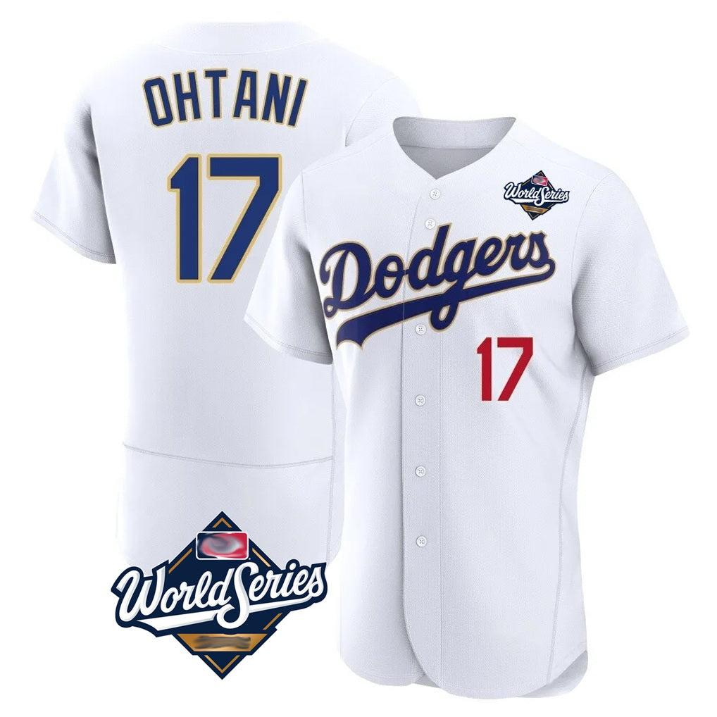 Los Angeles Dodgers #17 Shohei Ohtani Player Gold White Fotopoulosg World Series 2026 Collection Stadium Limited Elite Stitched Jerseys