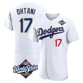 Los Angeles Dodgers #17 Shohei Ohtani Player Gold White Fotopoulosg World Series 2026 Collection Stadium Limited Elite Stitched Jerseys