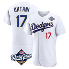 Los Angeles Dodgers #17 Shohei Ohtani Player Gold White Fotopoulosg World Series 2026 Collection Stadium Limited Elite Stitched Jerseys