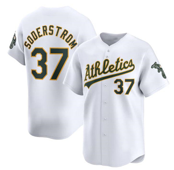 Oakland Athletics #37 Tyler Soderstrom White Fotopoulosg Home Limited Stitched Jersey