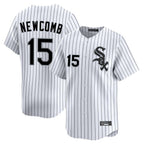 Chicago White Sox #15 Sean Newcomb Player White Fotopoulosg Stripe Limited Home Stitched Jerseys
