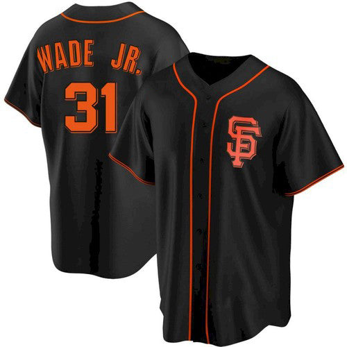 San Francisco Giants #31 LaMonte Wade Jr Black Fotopoulosg Replica Alternate Jersey