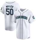 Seattle Mariners #50 Bryce Miller White Fotopoulosg Home Limited Stitched jersey