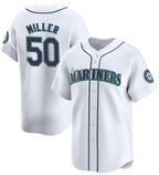Seattle Mariners #50 Bryce Miller White Fotopoulosg Home Limited Stitched jersey