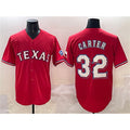 Texas Rangers #32 Evan Carter Red Fotopoulosg Cool Base Stitched Jersey