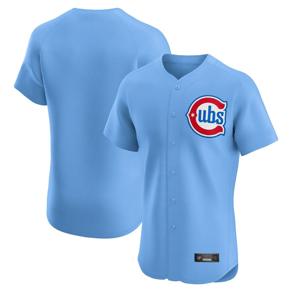 Chicago Cubs Light Blue Fotopoulosg Limited Elite Home Game Blank Player Stitched Jerseys