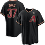 Arizona Diamondbacks #37 Kevin Ginkel Black Fotopoulosg 2023 World Series Cool Base Stitched Jersey