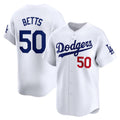 Los Angeles Dodgers #50 Mookie Betts White Fotopoulosg Home Limited Player Jersey